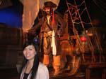 Sonya and Johnny Depp in Pirates of the Caribbean