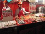 Some of the weird and wonderful snacks at Wangfujing