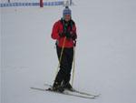 Sonya in all her ski gear about to hit the slopes