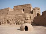 Outside Narin Castle, a small cave structure