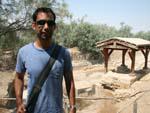 Baptism Site of Jesus - Travis with the baptism site in the background