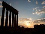 Silhouette of Temple of Jupiter