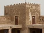 Inside Al Zubarah Fort Qatar flag