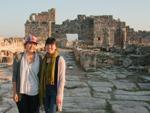 Sukey and Sonya with the Byzantine Gate in the background